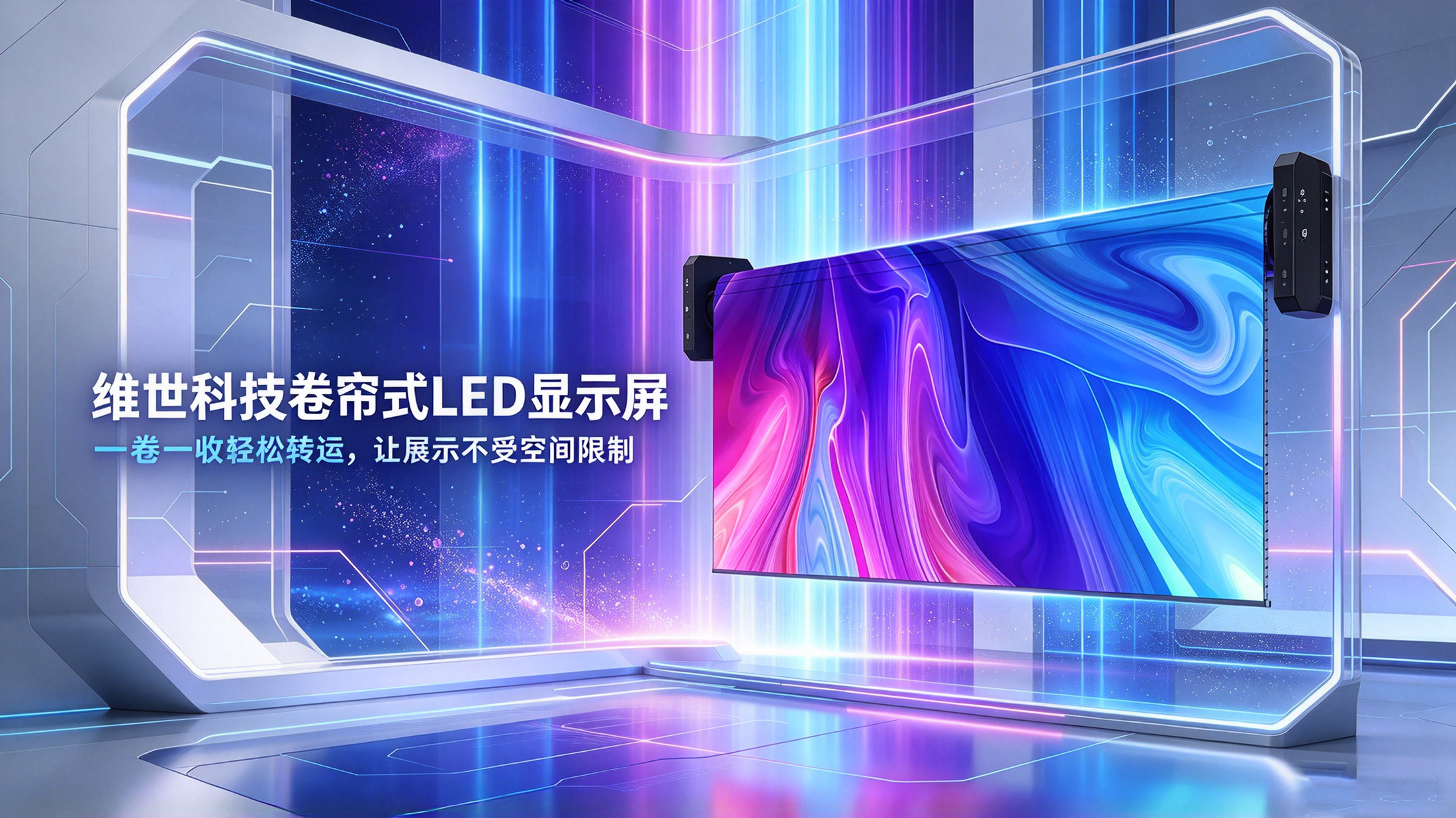 卷帘式LED显示屏拼接缝隙怎么消除?